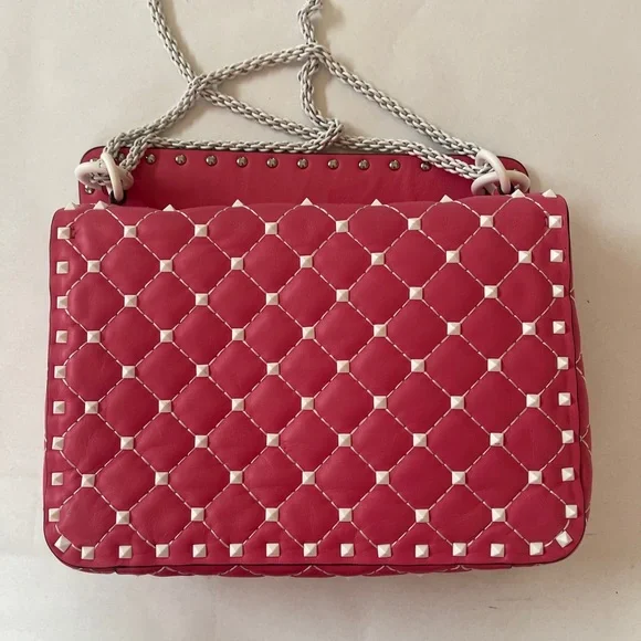 Valentino Garavani Rockstud Spike #59650V88B Pink Handbag - Picture 6 of 14